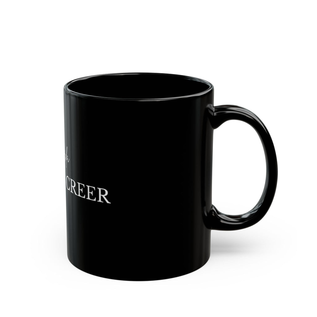 Hoy eliges CREER Mug | Black ceramic inspirational coffee cup