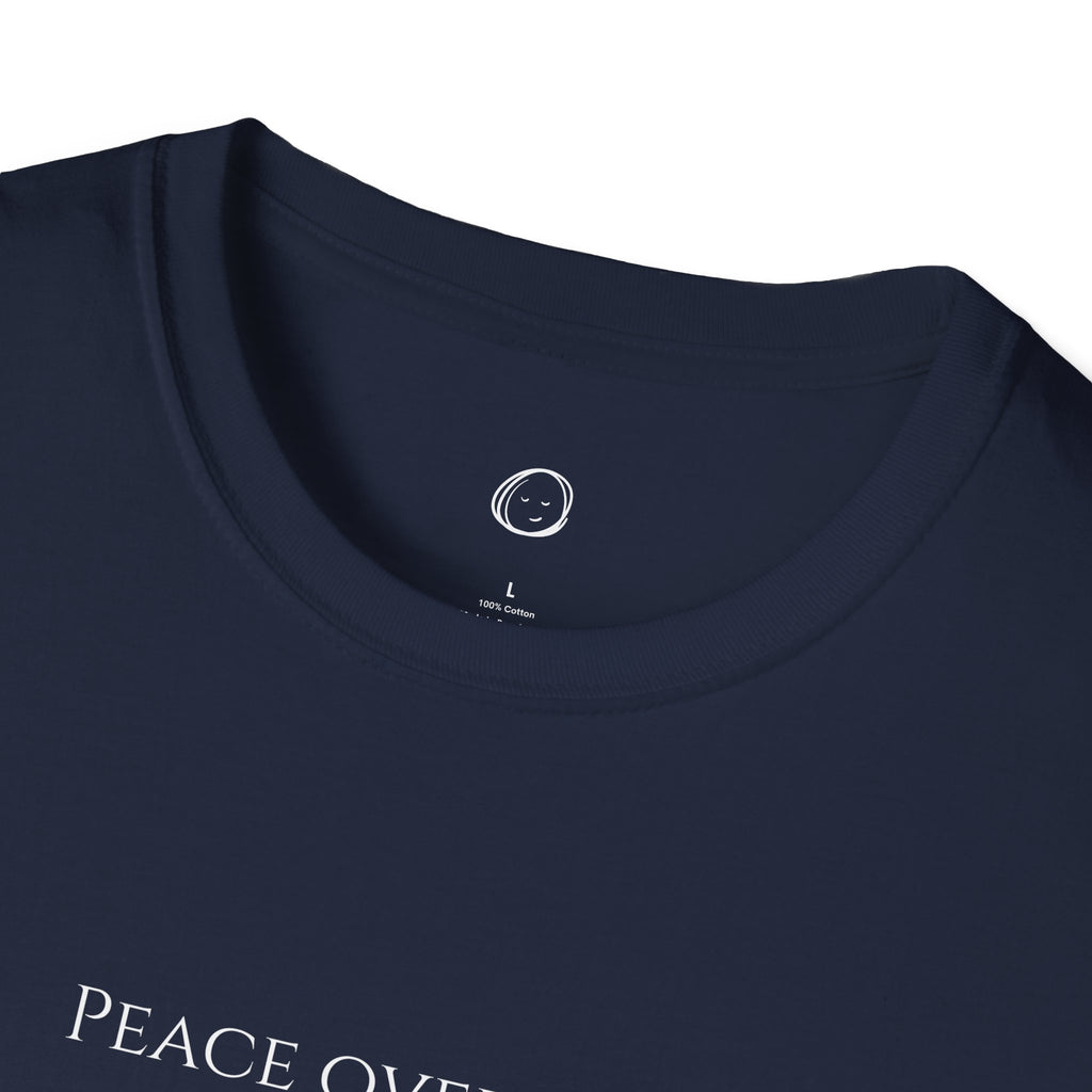 Peace Over Noise T-Shirt — Minimalist Mindfulness Tee