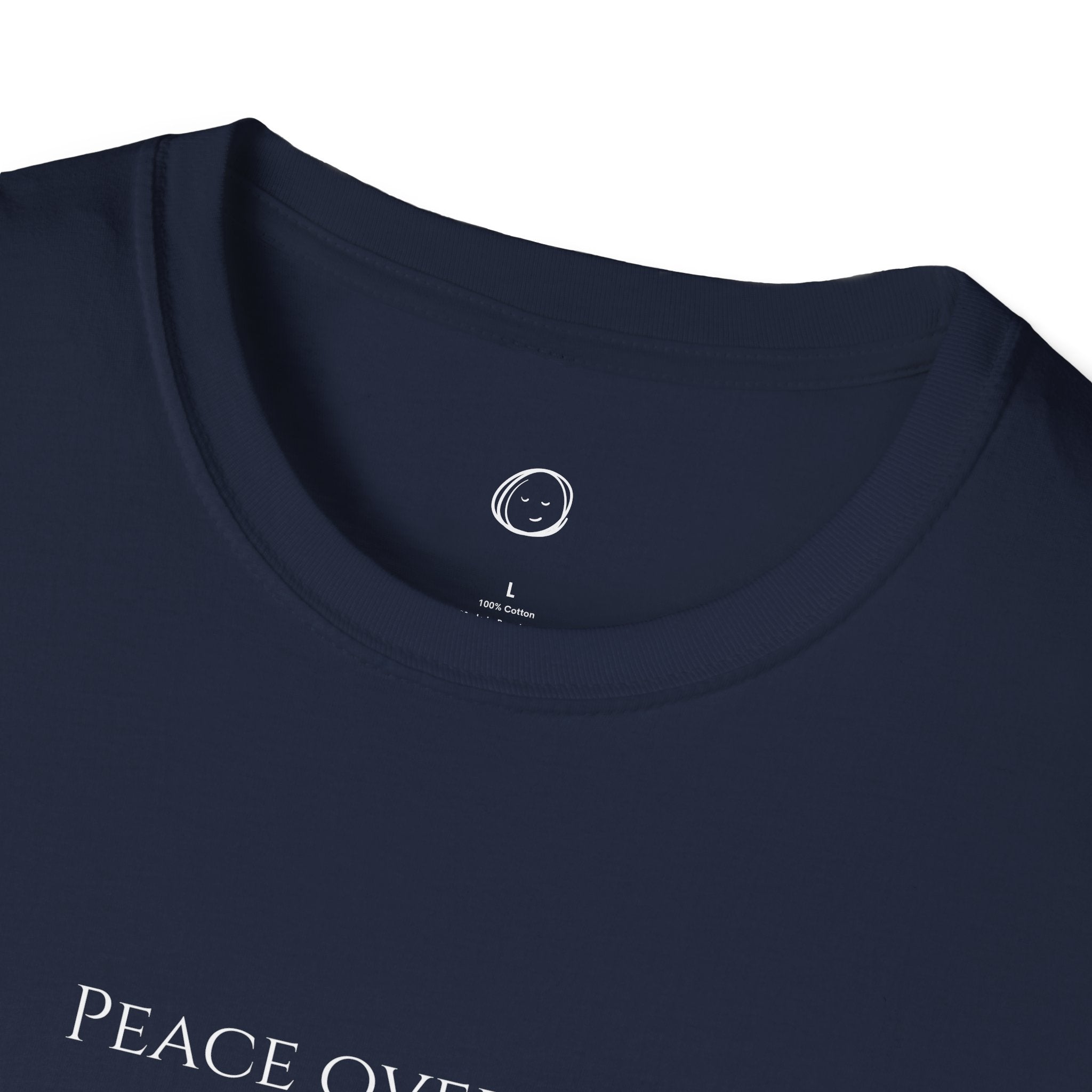 Peace Over Noise T-Shirt — Minimalist Mindfulness Tee