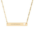 Cutout Cross Bar Necklace (Engraving)