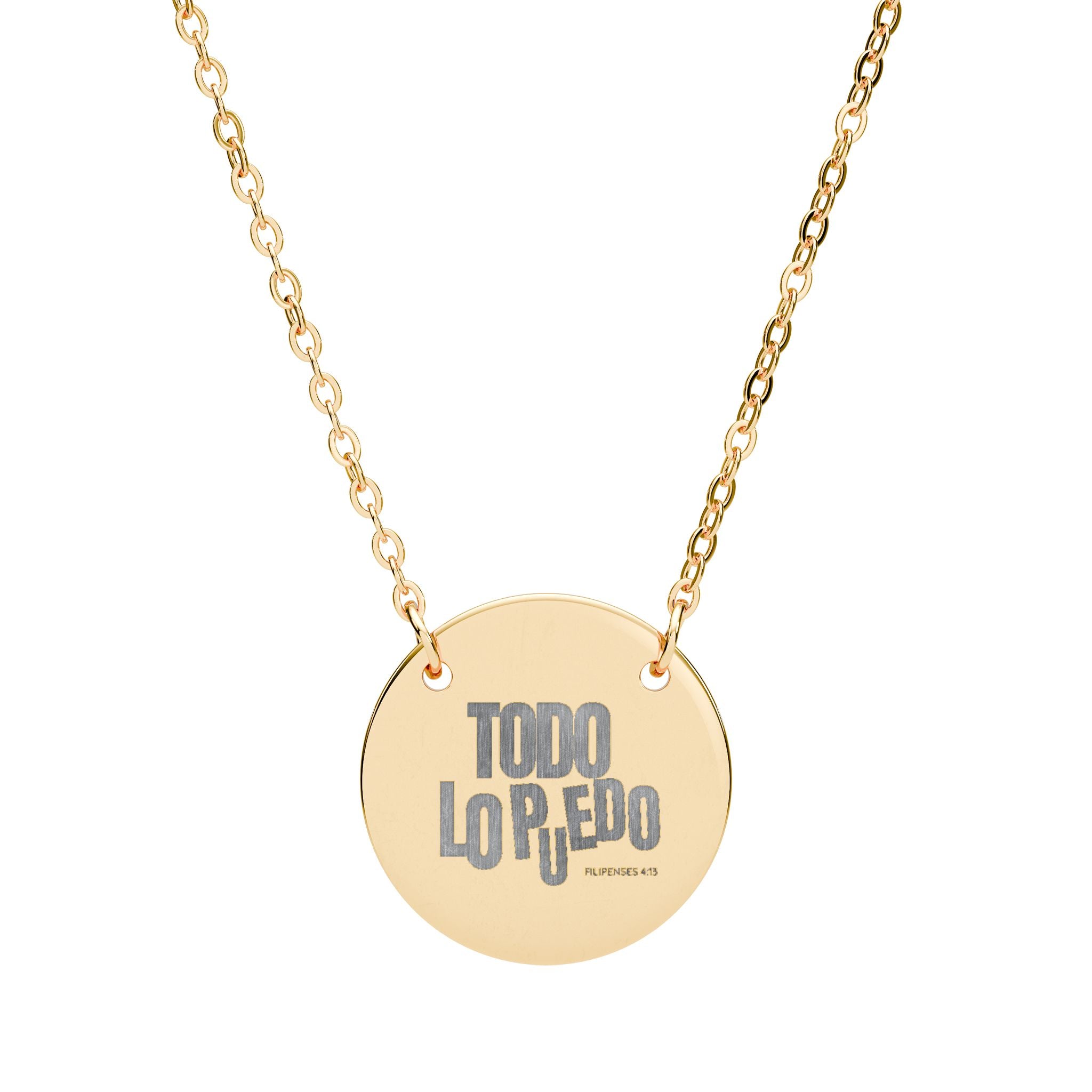 TODO LO Ruedo engraved Circle Necklace | Personalized Engraving, Silver or Gold