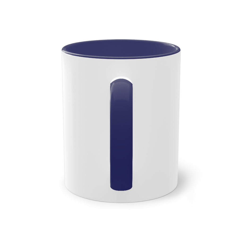 Talk To Me! Two-Tone Coffee Mug – 11oz Bold Typography Conversation Starter