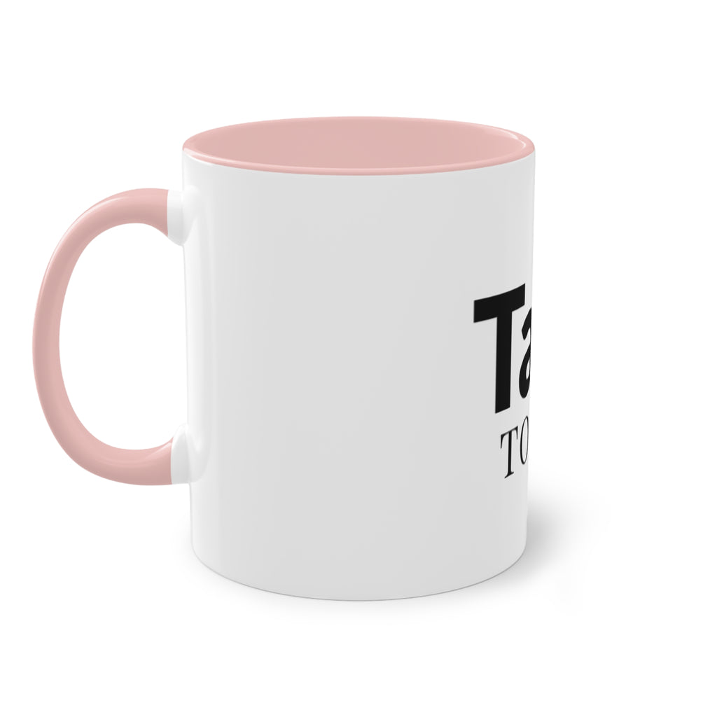 Talk To Me! Two-Tone Coffee Mug – 11oz Bold Typography Conversation Starter