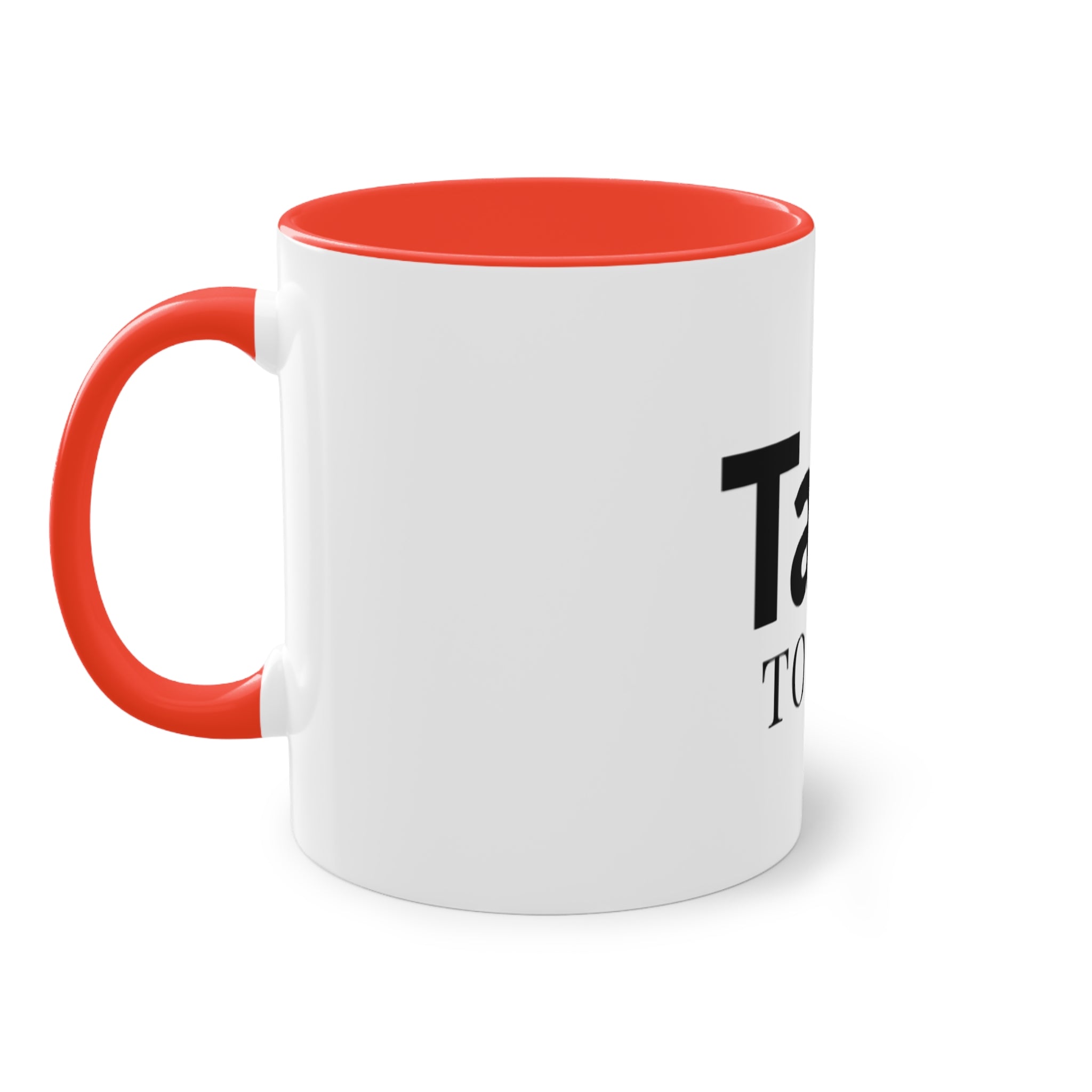Talk To Me! Two-Tone Coffee Mug – 11oz Bold Typography Conversation Starter