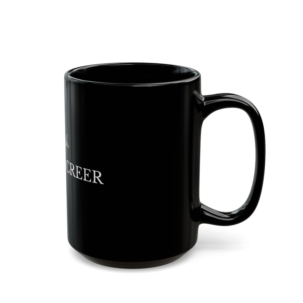 Hoy eliges CREER Mug | Black ceramic inspirational coffee cup
