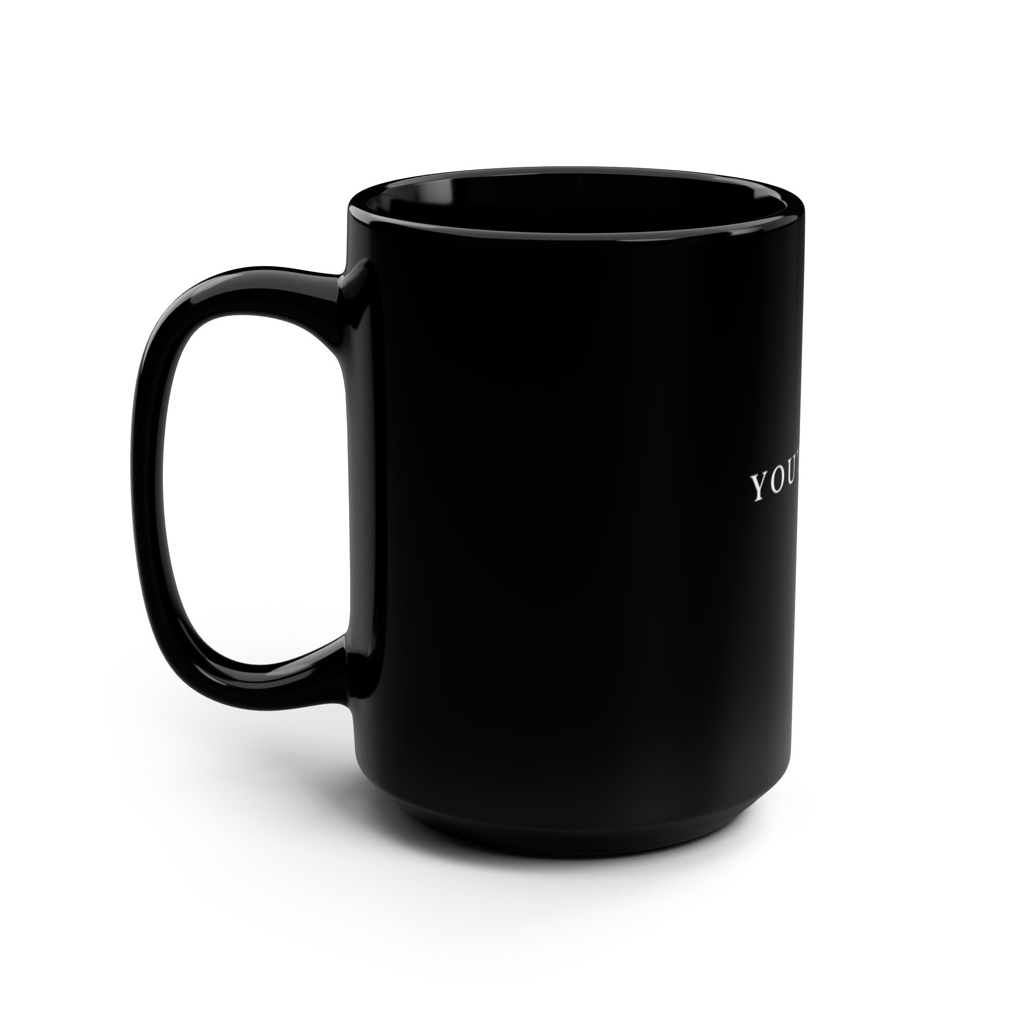 Black 15oz Mug — 'You're Safe' Minimalist Comfort Coffee Cup