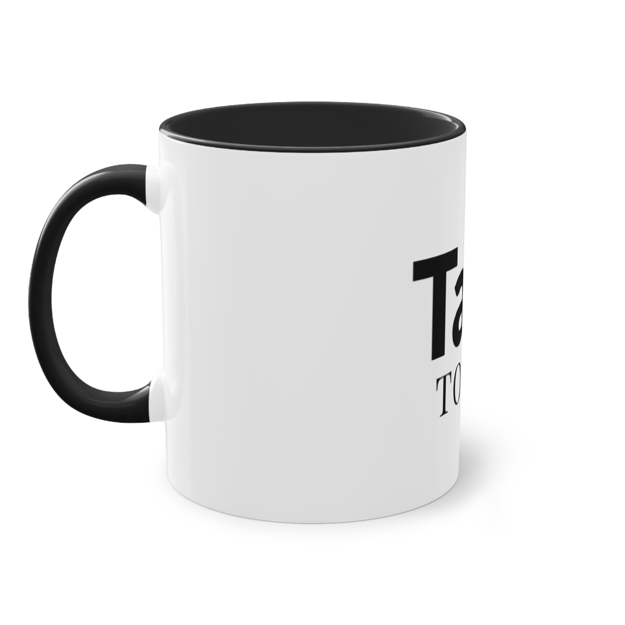 Talk To Me! Two-Tone Coffee Mug – 11oz Bold Typography Conversation Starter