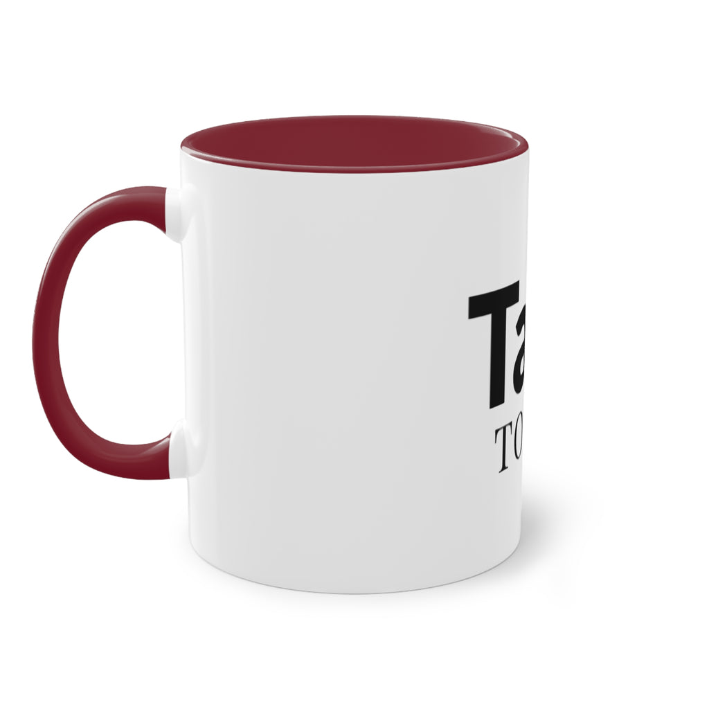 Talk To Me! Two-Tone Coffee Mug – 11oz Bold Typography Conversation Starter