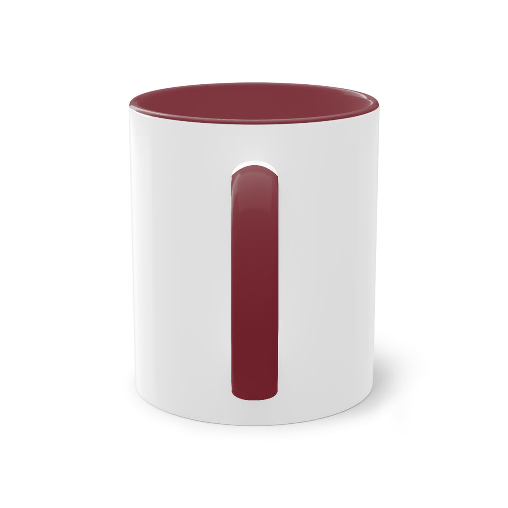 Talk To Me! Two-Tone Coffee Mug – 11oz Bold Typography Conversation Starter