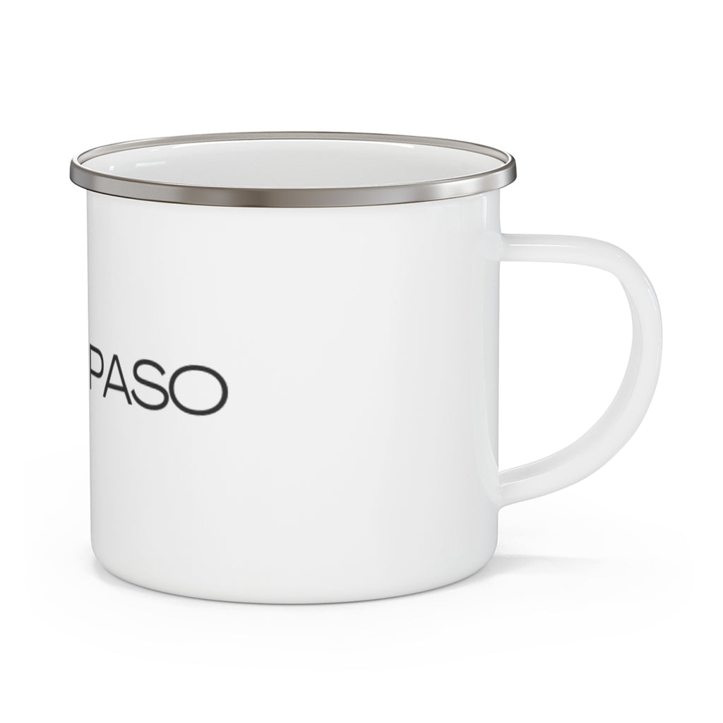 Paso a Paso Enamel Camping Mug | Spanish Phrase Minimalist Camper Cup