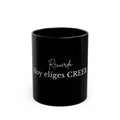 Hoy eliges CREER Mug | Black ceramic inspirational coffee cup