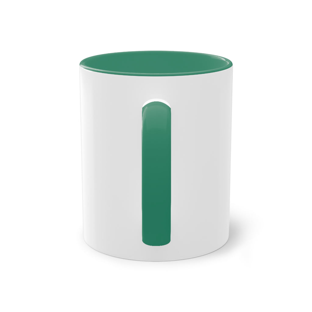 Talk To Me! Two-Tone Coffee Mug – 11oz Bold Typography Conversation Starter