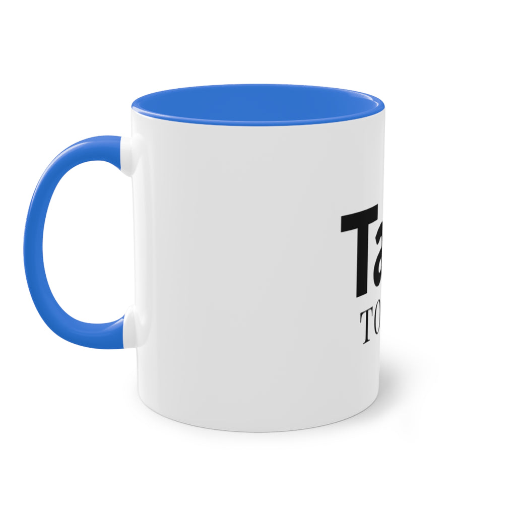 Talk To Me! Two-Tone Coffee Mug – 11oz Bold Typography Conversation Starter