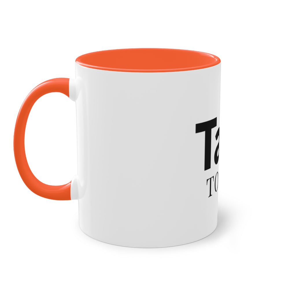Talk To Me! Two-Tone Coffee Mug – 11oz Bold Typography Conversation Starter