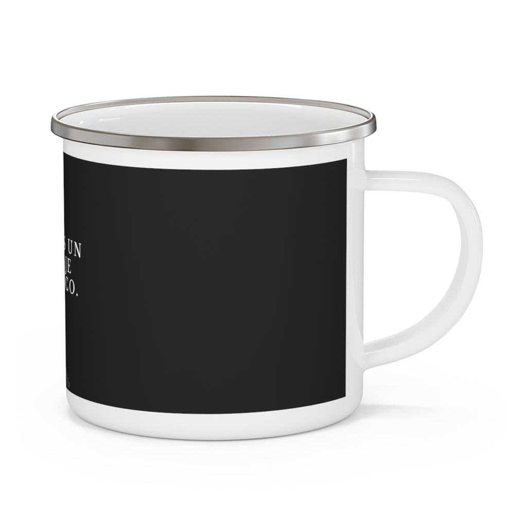 Enamel Mug — "No Eres Un Mensaje Genérico" Spanish Quote Camping Coffee Cup