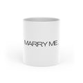 Marry Me text Mug | Proposal Coffee Mug, Minimal Engagement Design