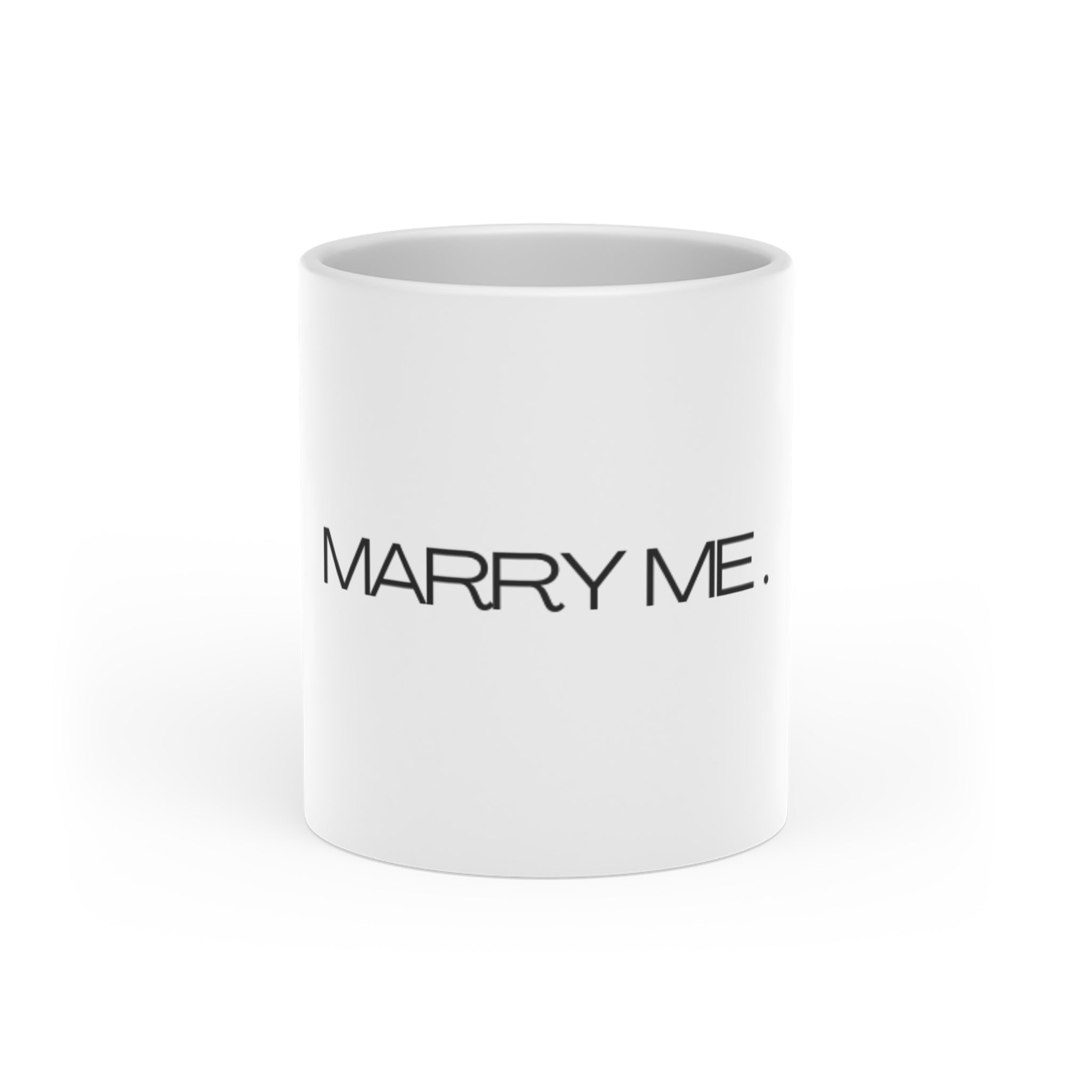Marry Me text Mug | Proposal Coffee Mug, Minimal Engagement Design