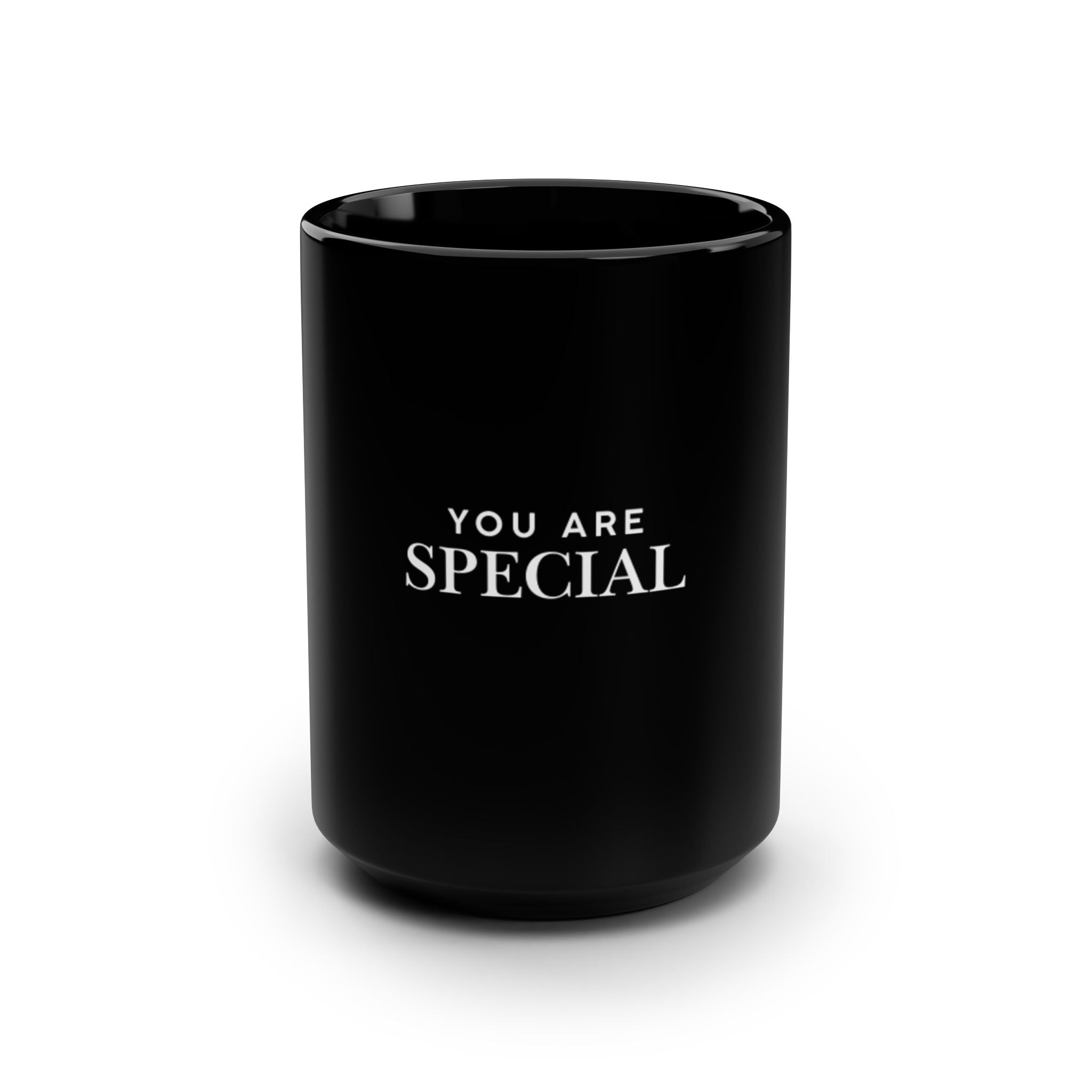 You Are Special Black 15oz Mug — Encouragement Coffee Cup