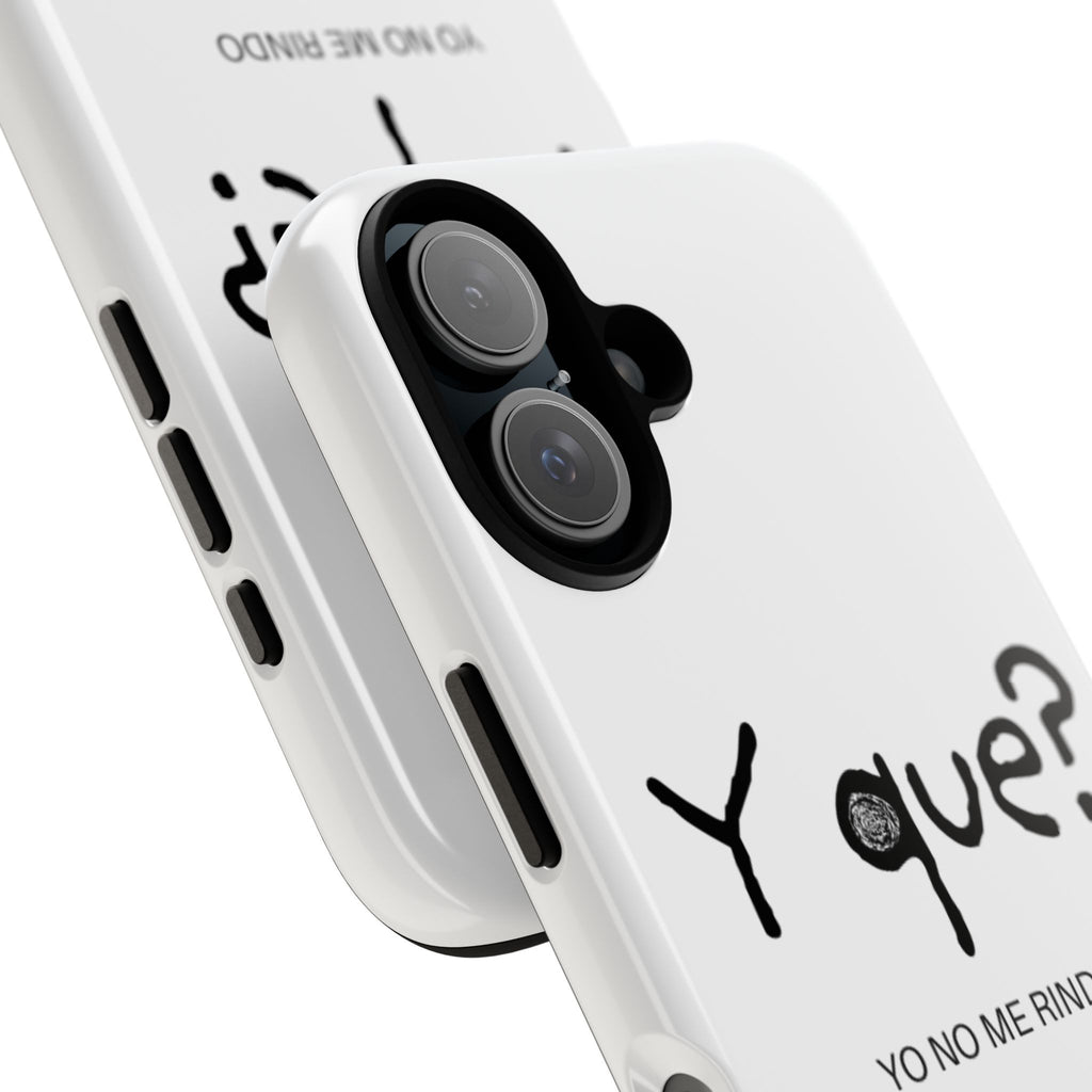 Phone Case — "Y que? Yo no me rindo" Minimalist Motivational Design
