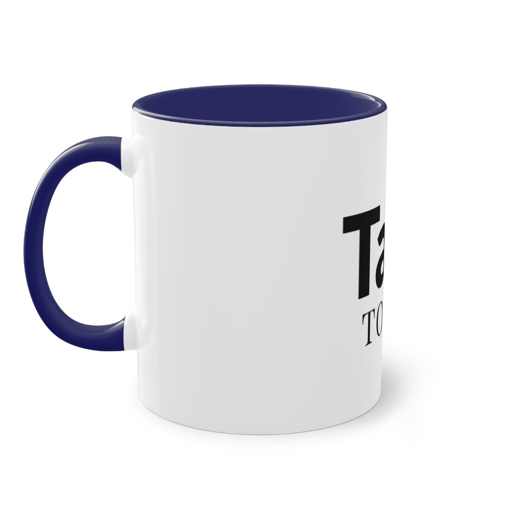 Talk To Me! Two-Tone Coffee Mug – 11oz Bold Typography Conversation Starter