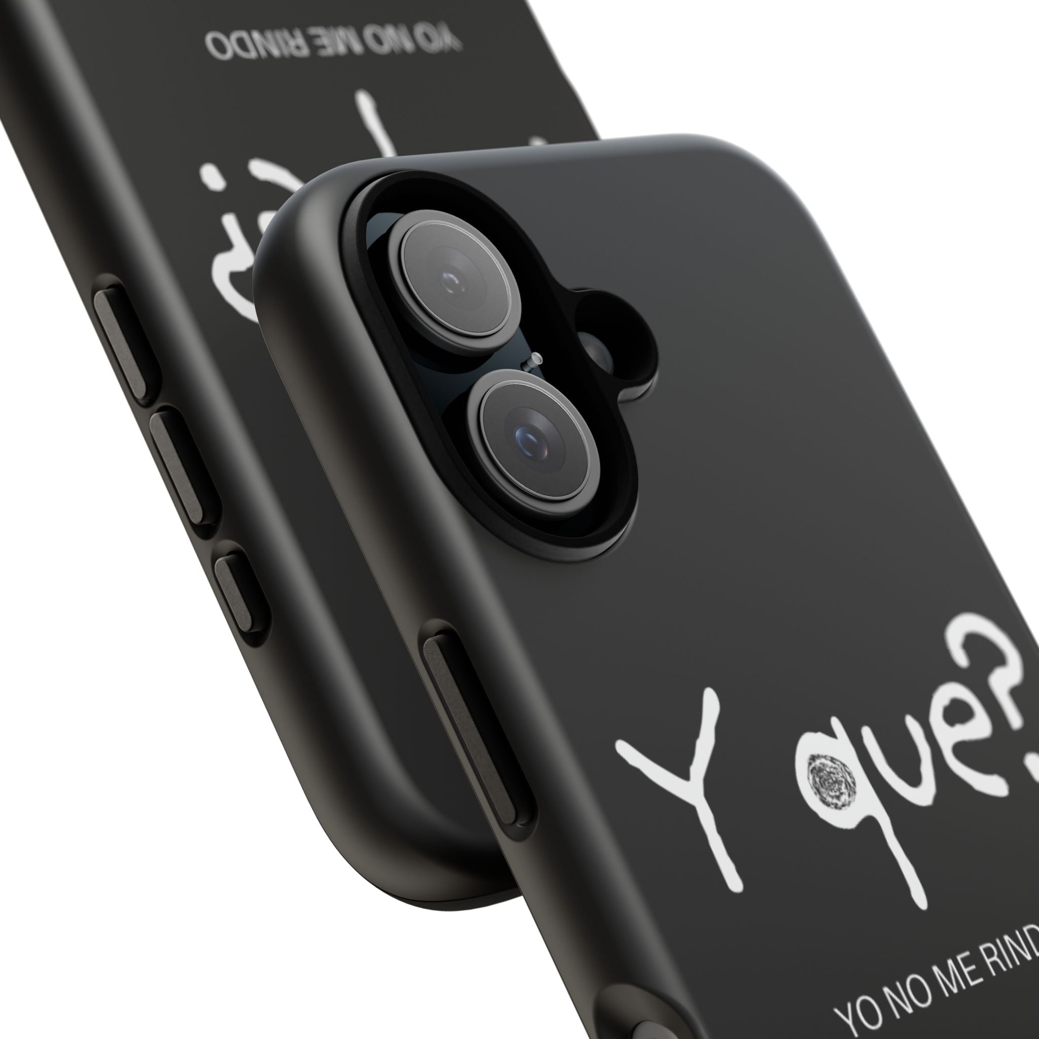 Phone Case — "Y que? Yo no me rindo" Black Tough Protective Cover
