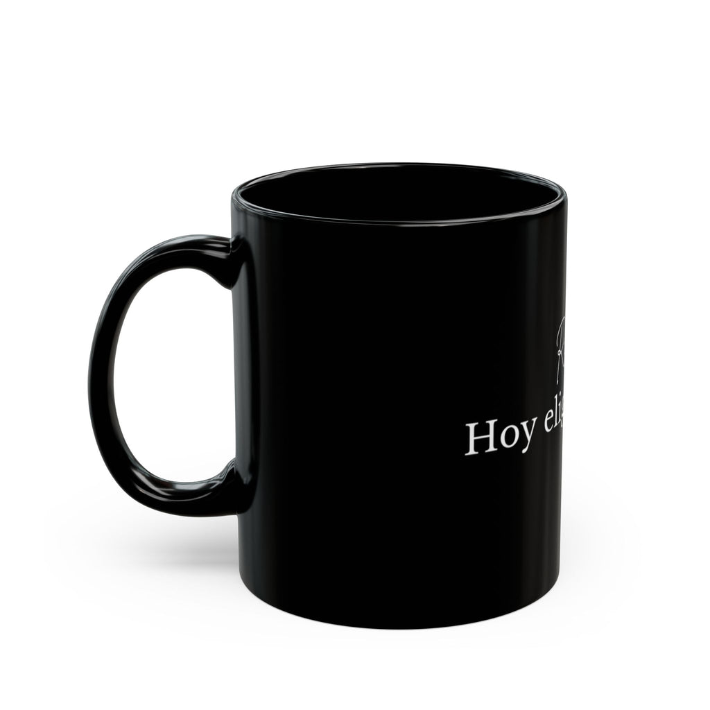 Hoy eliges CREER Mug | Black ceramic inspirational coffee cup