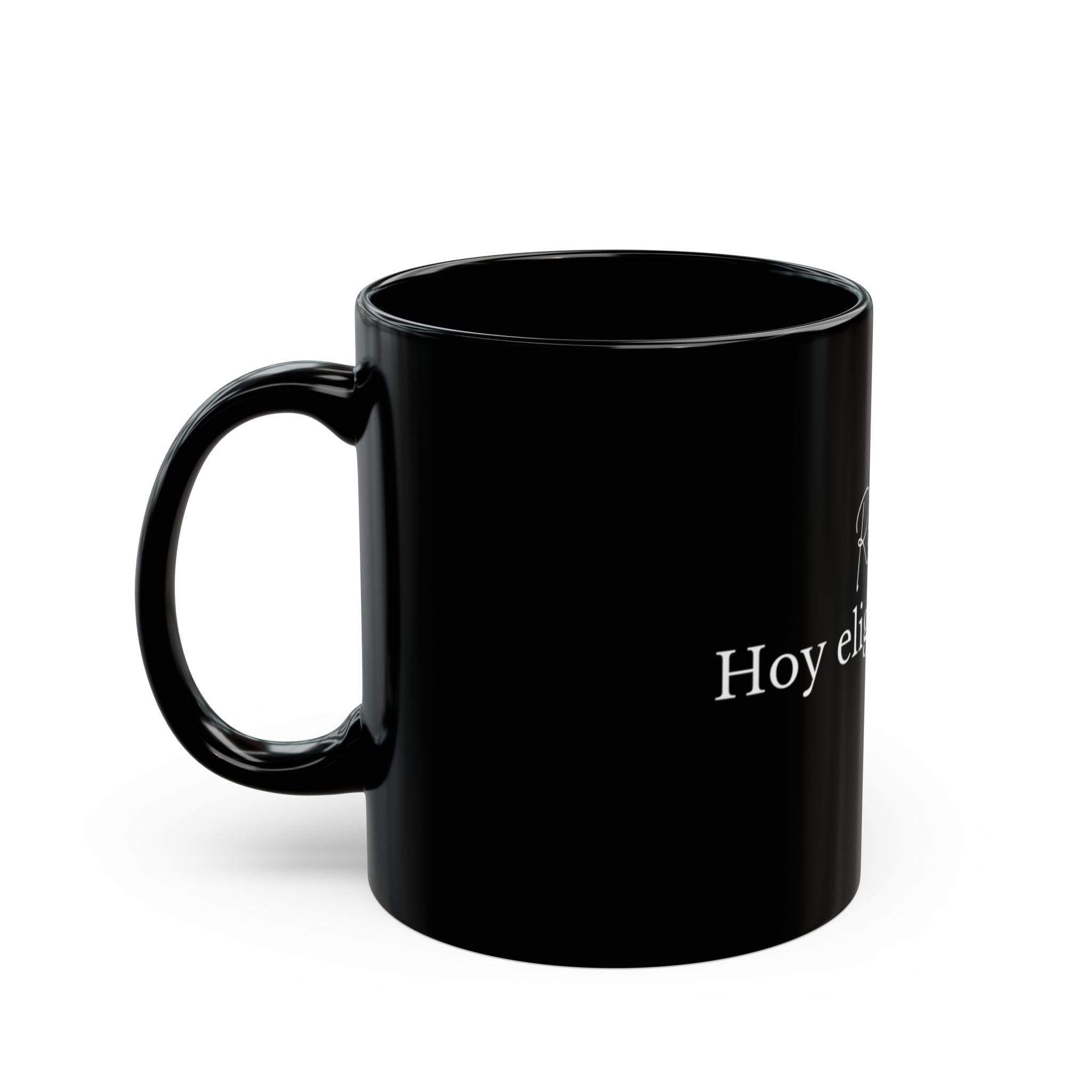 Hoy eliges CREER Mug | Black ceramic inspirational coffee cup