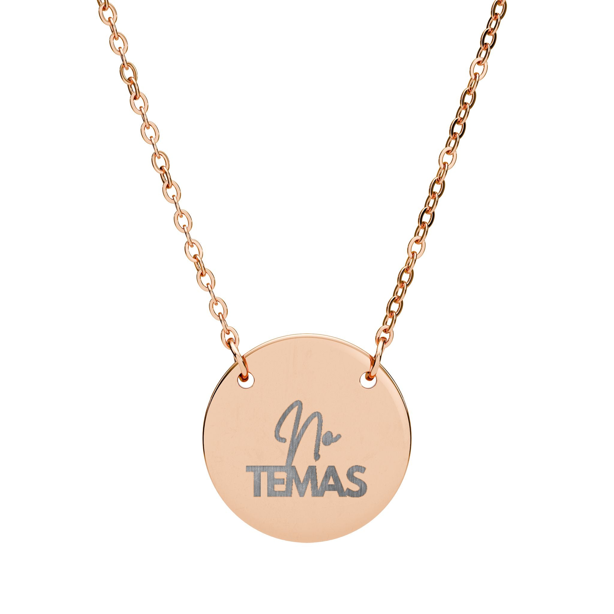 Handwritten Name Engraved Circle Necklace | Personalized Engraving