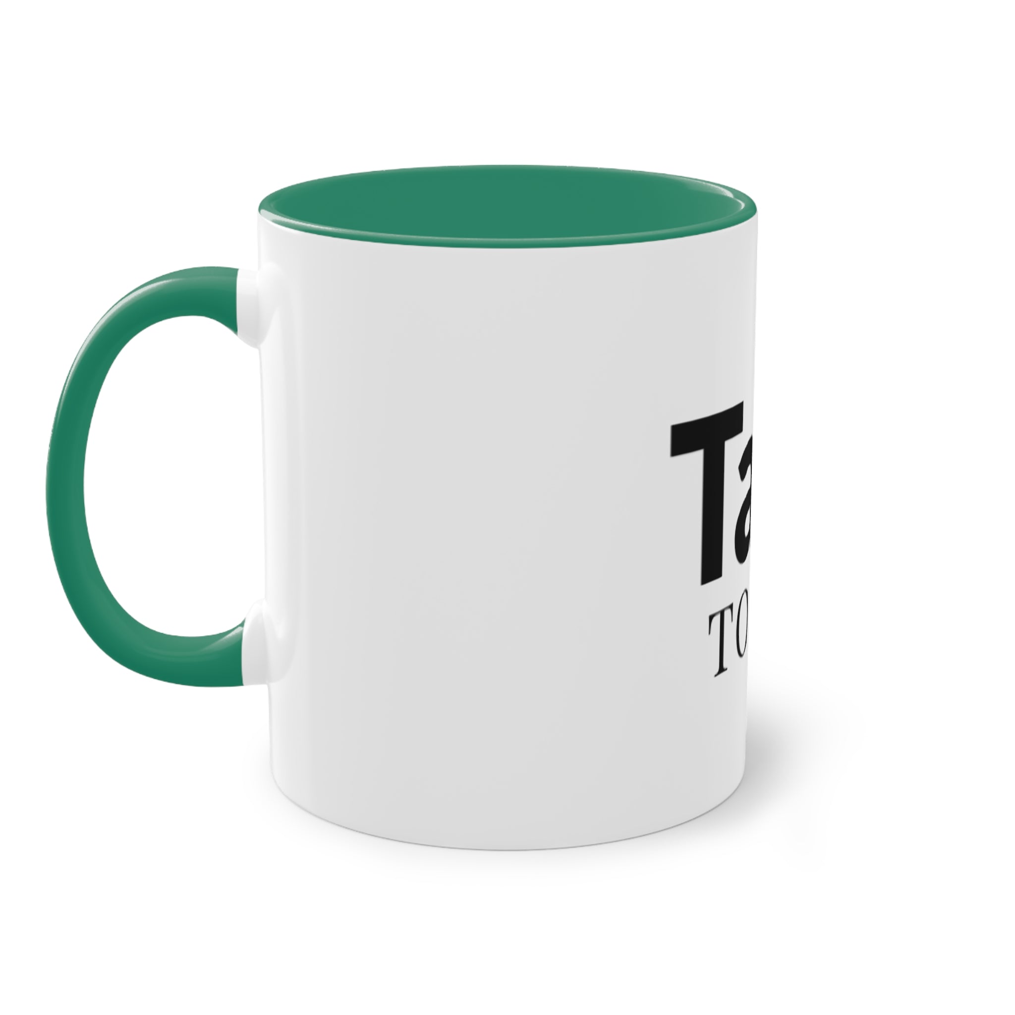 Talk To Me! Two-Tone Coffee Mug – 11oz Bold Typography Conversation Starter