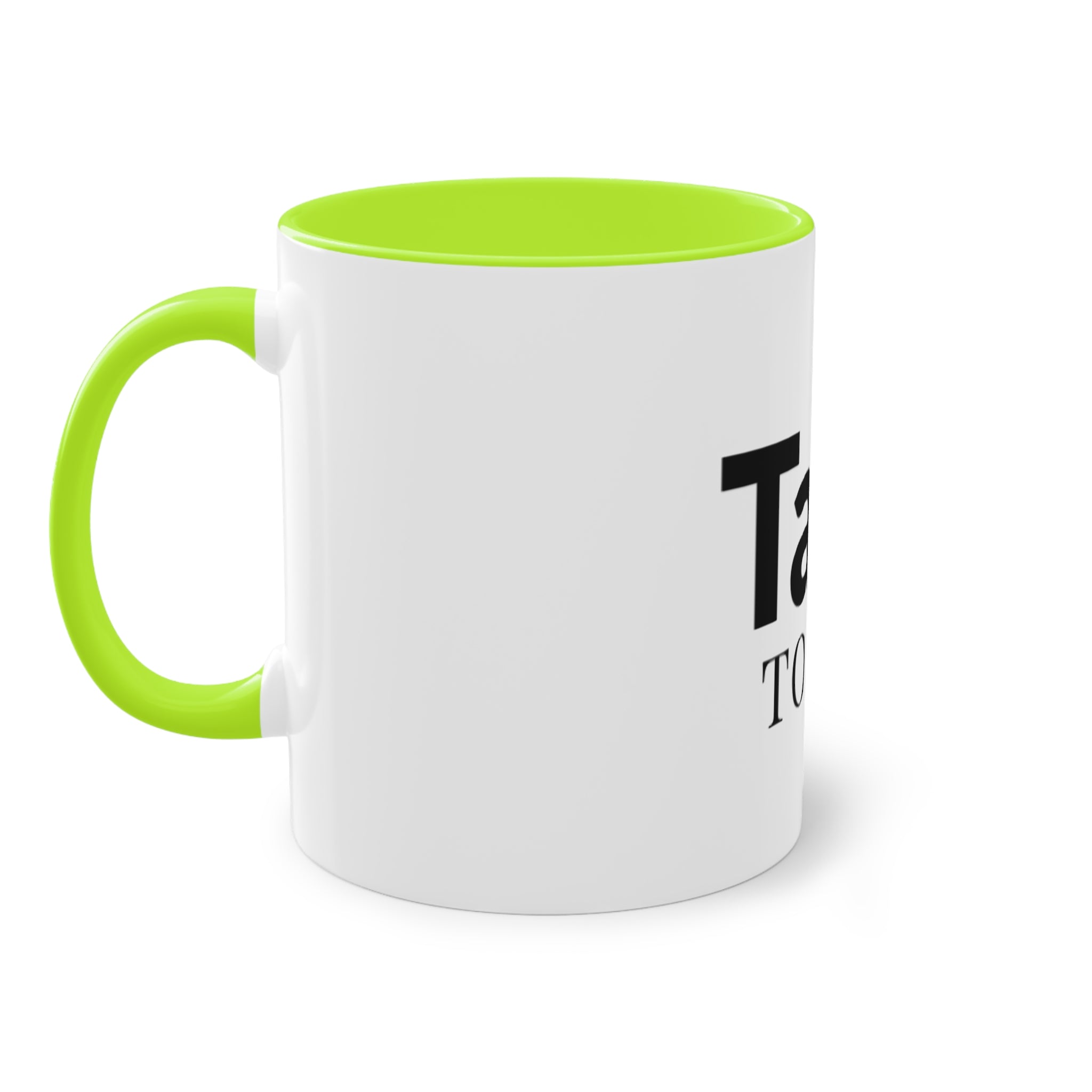 Talk To Me! Two-Tone Coffee Mug – 11oz Bold Typography Conversation Starter