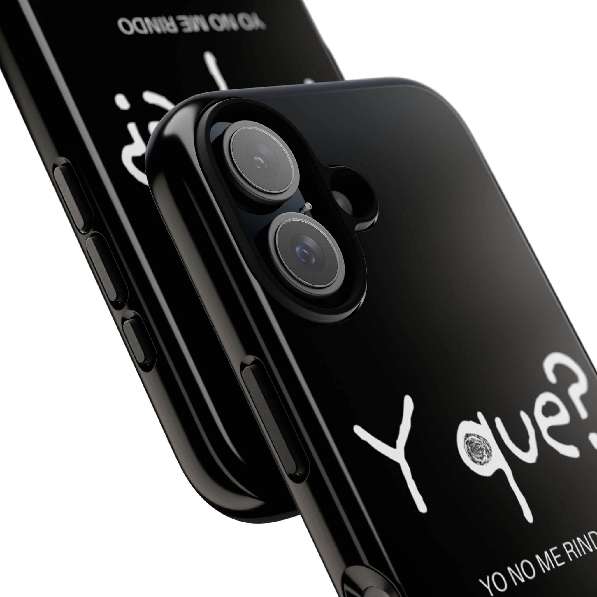 Phone Case — "Y que? Yo no me rindo" Black Tough Protective Cover