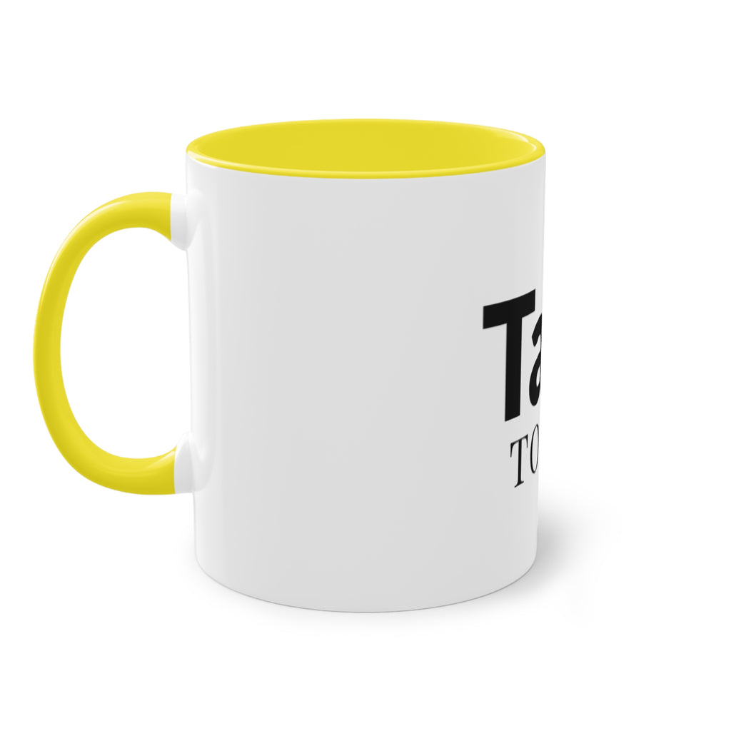 Talk To Me! Two-Tone Coffee Mug – 11oz Bold Typography Conversation Starter