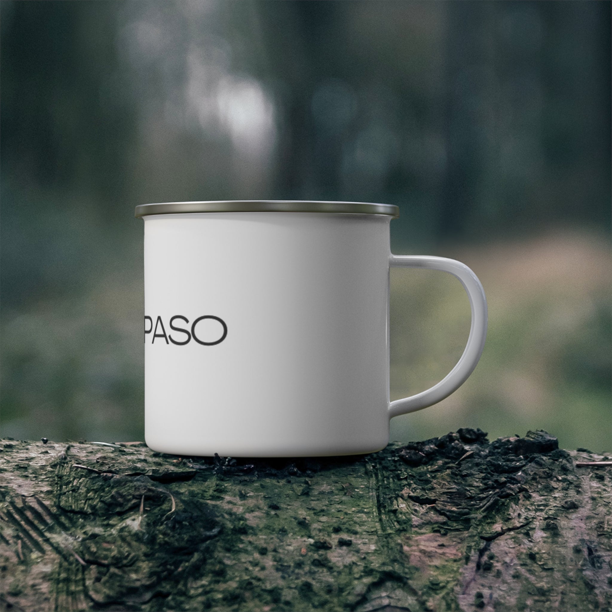 Paso a Paso Enamel Camping Mug | Spanish Phrase Minimalist Camper Cup