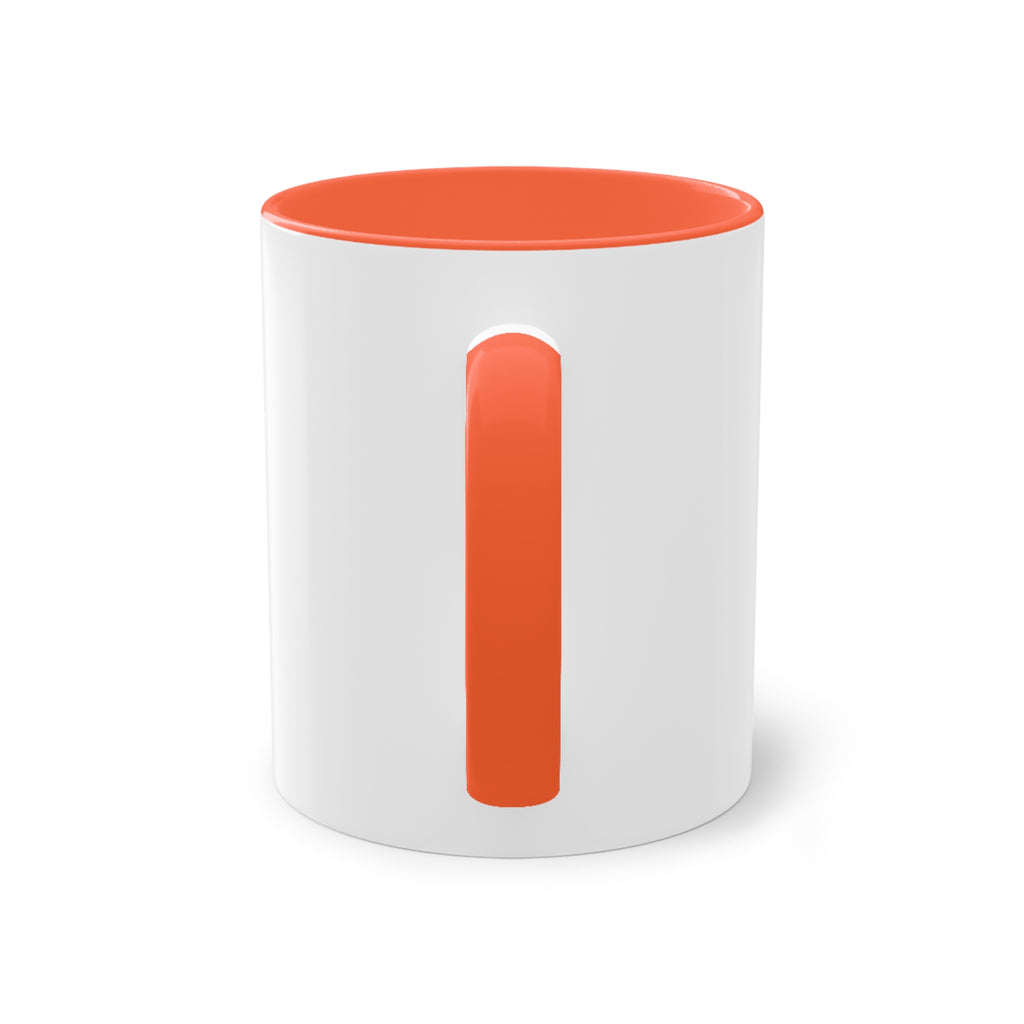 Talk To Me! Two-Tone Coffee Mug – 11oz Bold Typography Conversation Starter