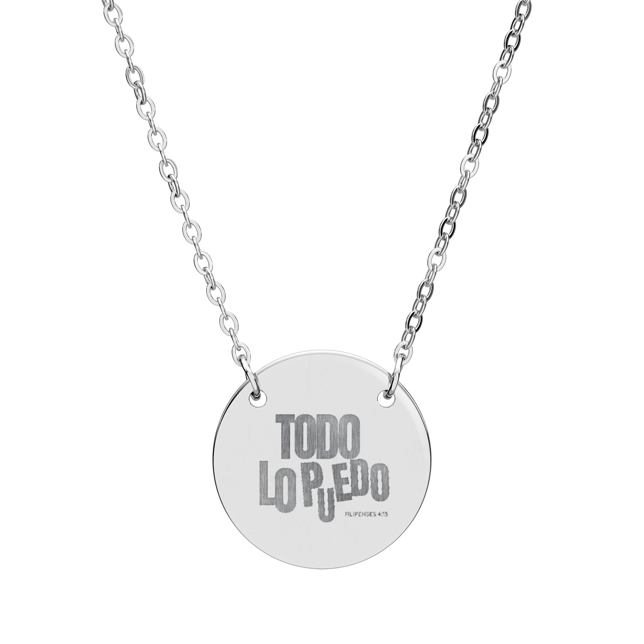 TODO LO Ruedo engraved Circle Necklace | Personalized Engraving, Silver or Gold