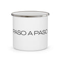 Paso a Paso Enamel Camping Mug | Spanish Phrase Minimalist Camper Cup