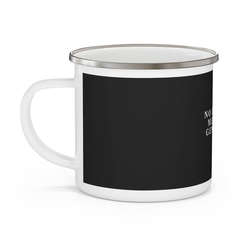 Enamel Mug — "No Eres Un Mensaje Genérico" Spanish Quote Camping Coffee Cup