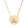 Handwritten Name Engraved Circle Necklace | Personalized Engraving