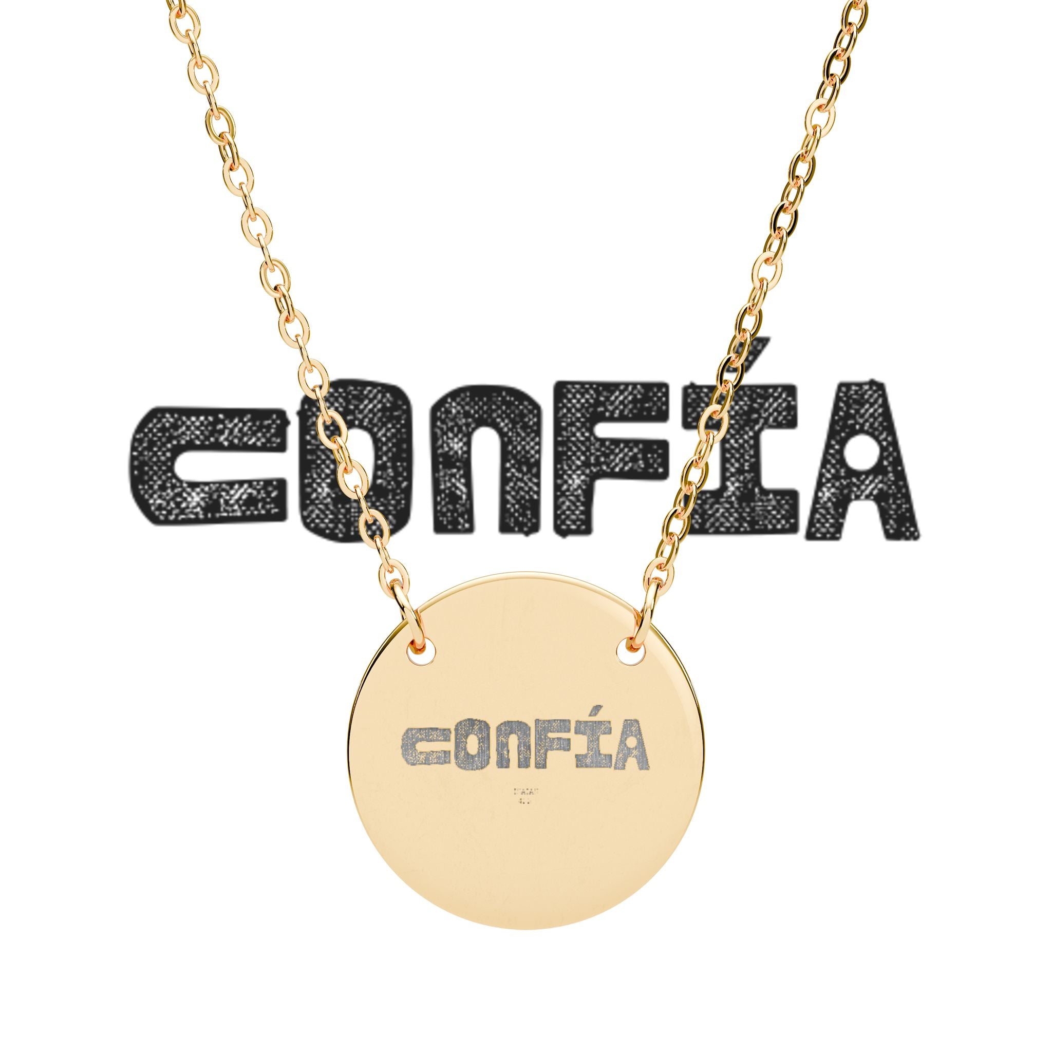 Engravable Circle Necklace, Personalized Round Pendant Necklace | Silver or Rose Gold