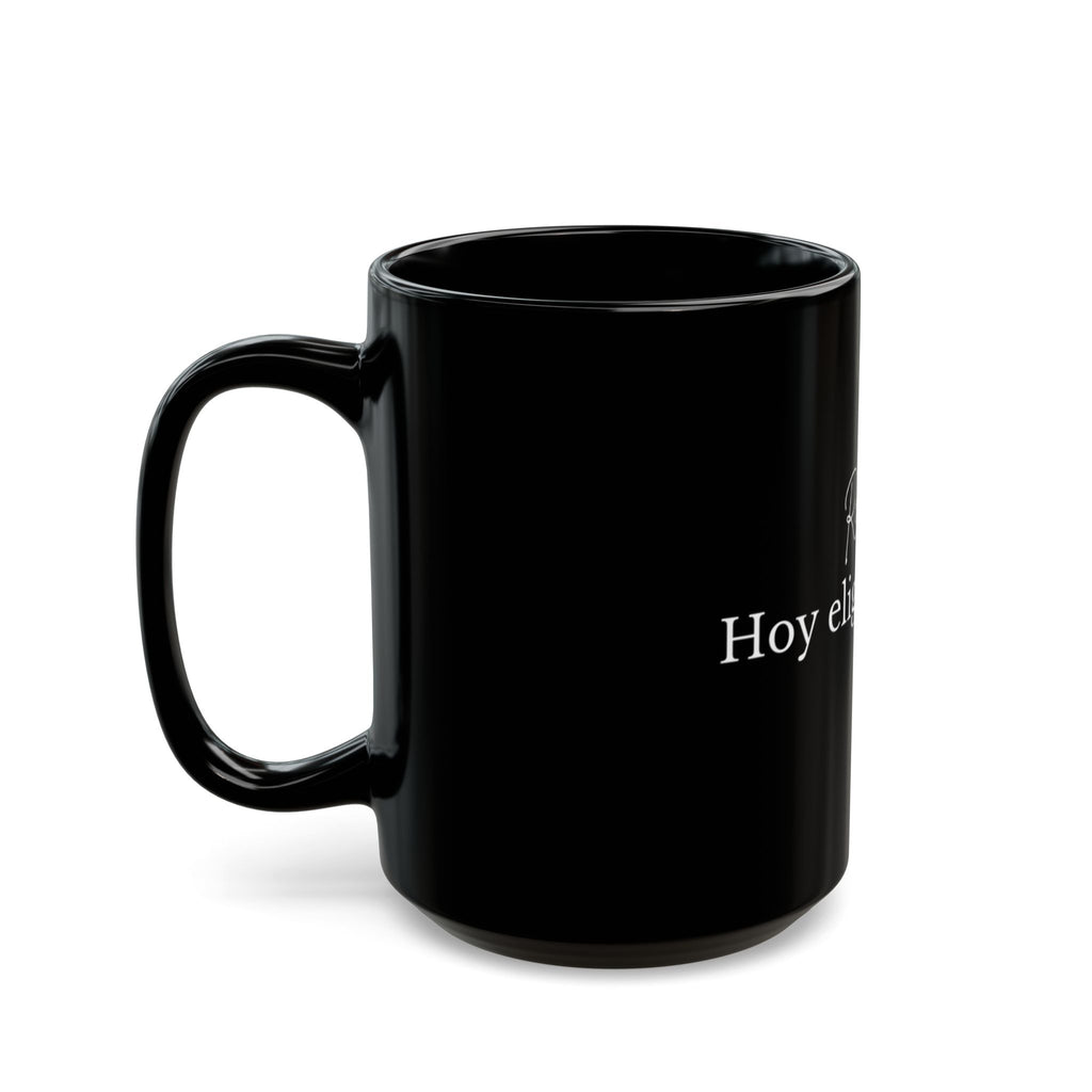 Hoy eliges CREER Mug | Black ceramic inspirational coffee cup