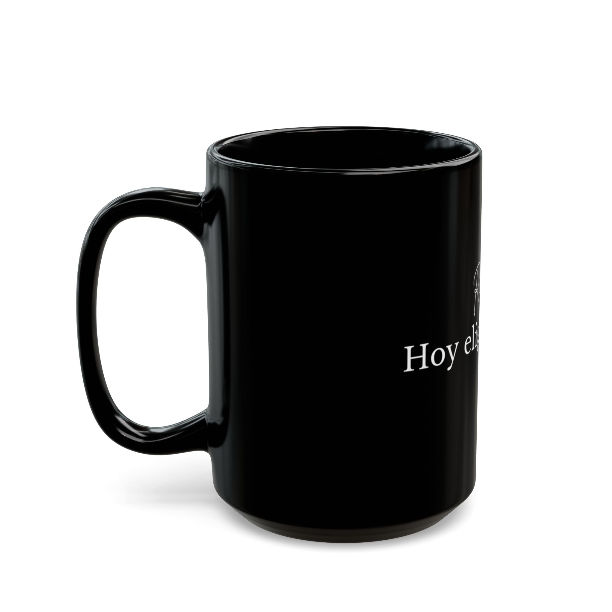 Hoy eliges CREER Mug | Black ceramic inspirational coffee cup