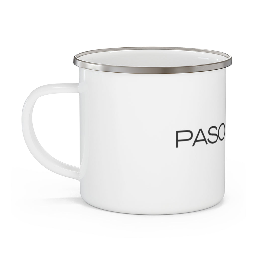 Paso a Paso Enamel Camping Mug | Spanish Phrase Minimalist Camper Cup