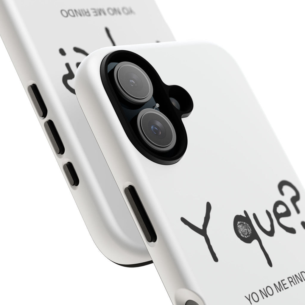 Phone Case — "Y que? Yo no me rindo" Minimalist Motivational Design