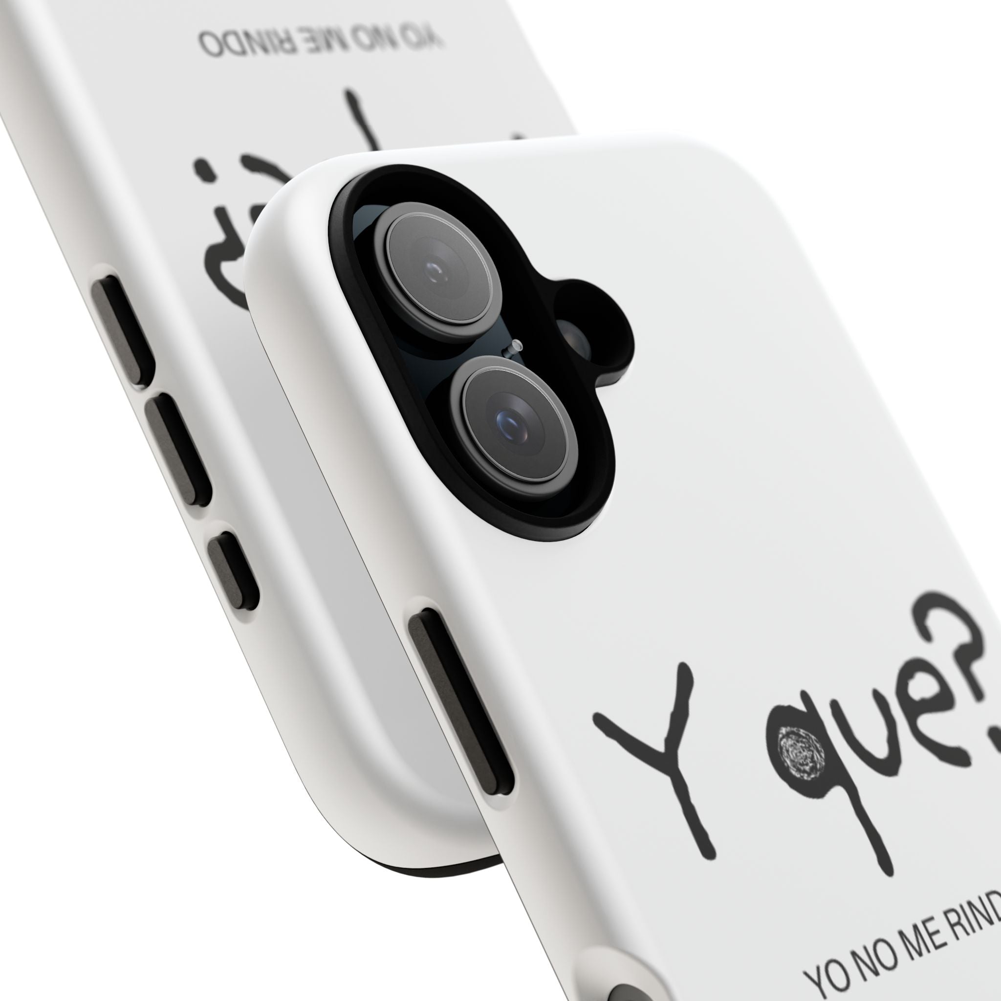 Phone Case — "Y que? Yo no me rindo" Minimalist Motivational Design